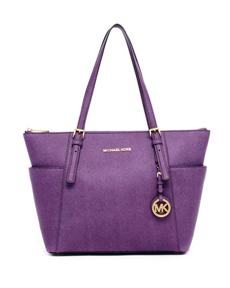 purple michael kors tote bag|Michael Kors close out totes.